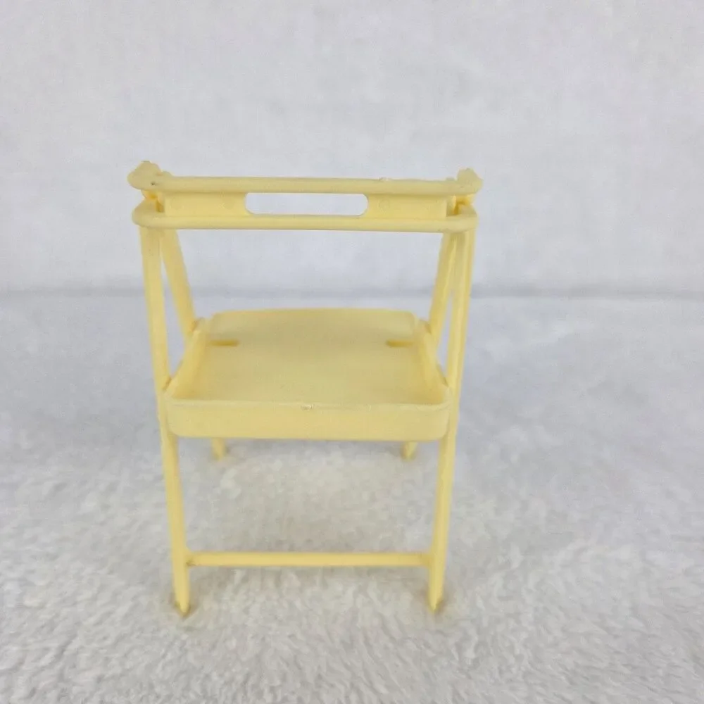 Vintage Barbie Folding Chair Yellow Doll‎ Furniture Replacement Mattel